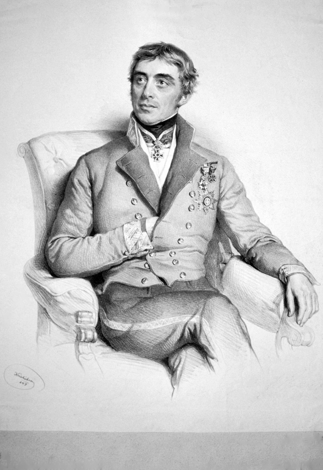 Anton Prokesch Osten 1847 Litho