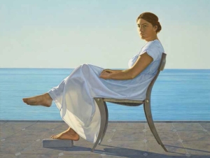 David Ligare, &Pi;&eta;&nu;&epsilon;&lambda;ό&pi;&eta; (1980), &lambda;ά&delta;&iota; &sigma;&epsilon; &kappa;&alpha;&mu;&beta;ά, 102x122 &epsilon;&kappa;., Crocket Art Museum, &Sigma;&alpha;&kappa;&rho;&alpha;&mu;έ&nu;&tau;&omicron;, &Kappa;&alpha;&lambda;&iota;&phi;ό&rho;&nu;&iota;&alpha;. 