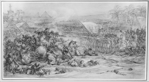 Fran&ccedil;ois-Andr&eacute; Vincent, H &mu;ά&chi;&eta; &tau;&omega;&nu; &pi;&upsilon;&rho;&alpha;&mu;ί&delta;&omega;&nu;, 21 &Iota;&omicron;&upsilon;&lambda;ί&omicron;&upsilon; 1798. &Sigma;&chi;έ&delta;&iota;&omicron; &sigma;&epsilon; &chi;&alpha;&rho;&tau;ί.  