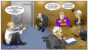 Γελοιογραφία του Χρήστου Παπανίκου.που δημοσιεύθηκε στην εφημερίδα Αναγγελία του Αγρινίου.